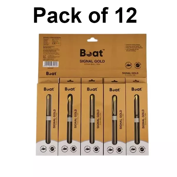 Boat by Ban Signal Ball Pen 0.7 mm Blue, FG000590 (Pack of 12)