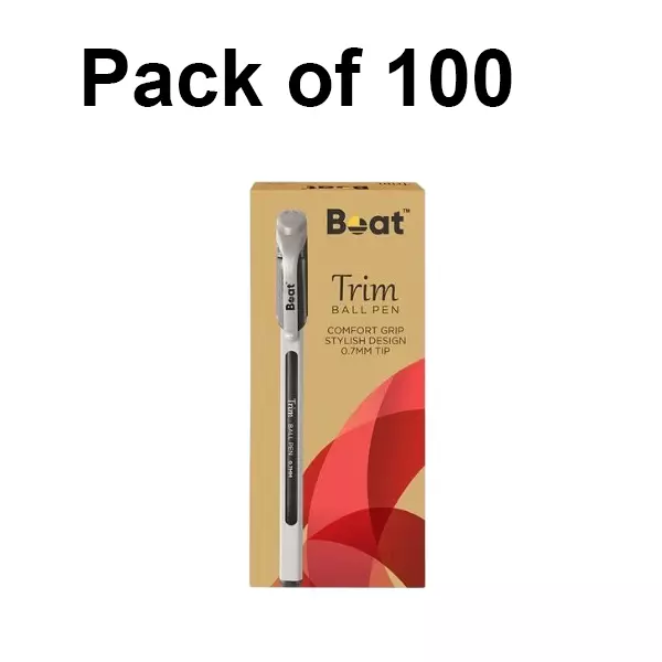 Boat by Ban Trim Ball Pen 0.7 mm Black, FG000970 (Pack of 100)
