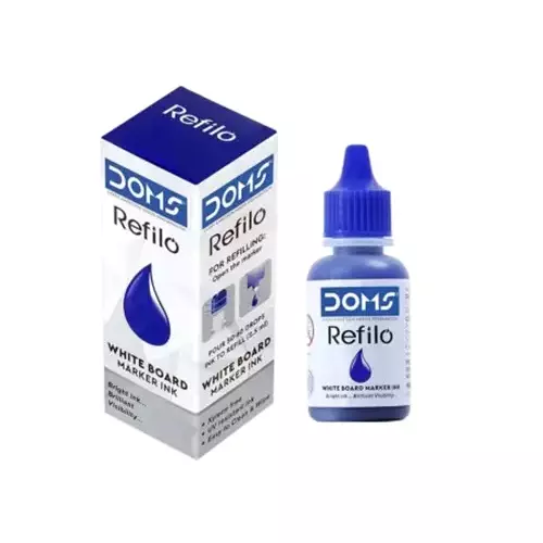 Doms Refilo 100 ml Blue White Board Marker Ink
