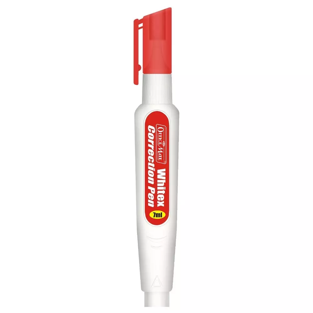Soni Office Mate Correction Pen, 7 ml with 1 mm Metal Tip Instant Drying and Smooth Application for Office, School & Home (Pack of 10)