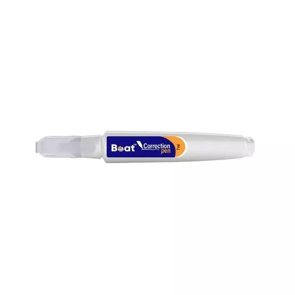 Boat by Ban Correction Pen White 7 ml, FG000273 (Pack of 50)
