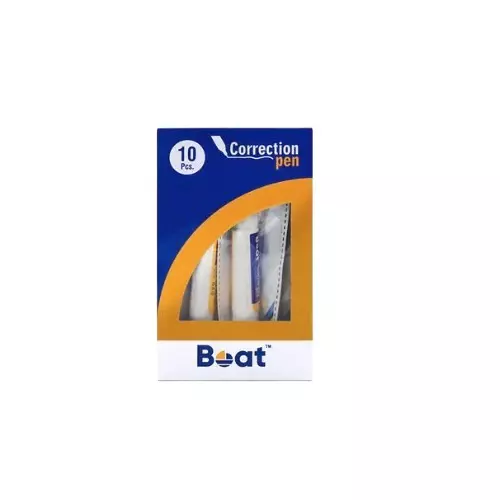Boat by Ban Correction Pen White 7 ml, FG000273 (Pack of 100)