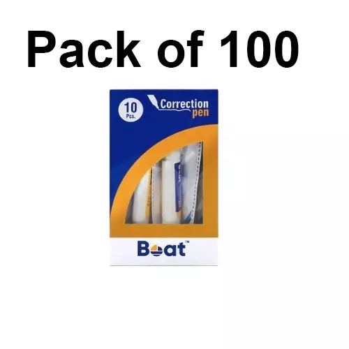 Boat by Ban Correction Pen White 7 ml, FG000273 (Pack of 100)