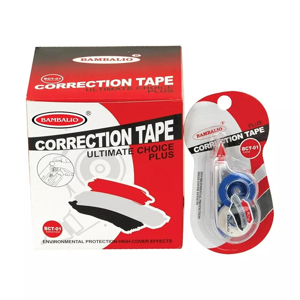 Bambalio Correction Tape White Adhesive Tape Plastic