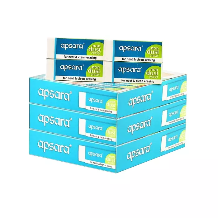 Apsara Non Dust Eraser (Pack of 100 Eraser)