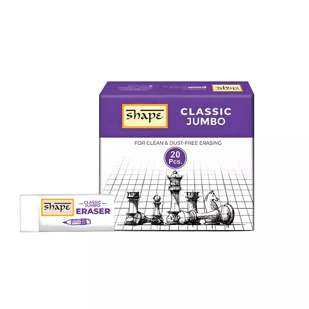 Shape Classic Jumbo Eraser White, A120401