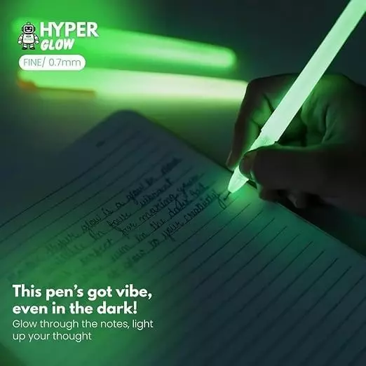 montex-hyper-glow-07-mm-tip-gel-pen-green-ink-plastic-body-ergonomic-plastic-grip-jumbo-refill-non-toxic-waterproof-ink-pack-of-10-pcs