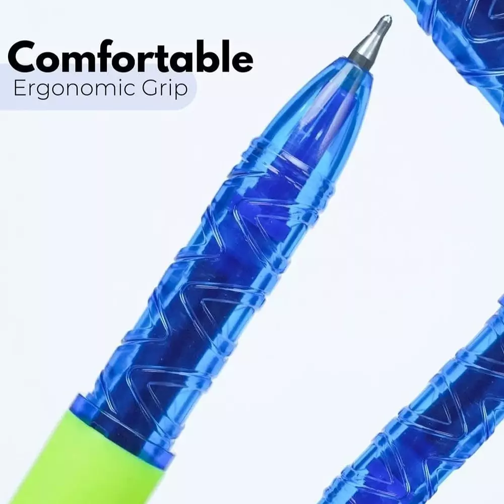 montex-hyper-07-mm-tip-gel-pen-black-ink-plastic-body-ergonomic-grip-jumbo-refill-non-toxic-waterproof-ink-pack-of-10-pcs