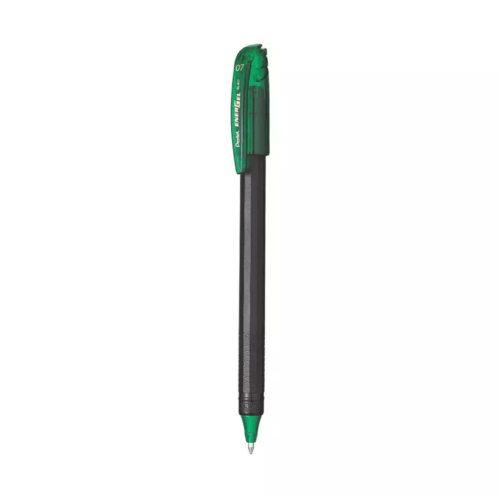 Pentel Energal Roller Gel Pen Plastic Green 0.7 mm Tip Size for Home, School & Office Use, BL417