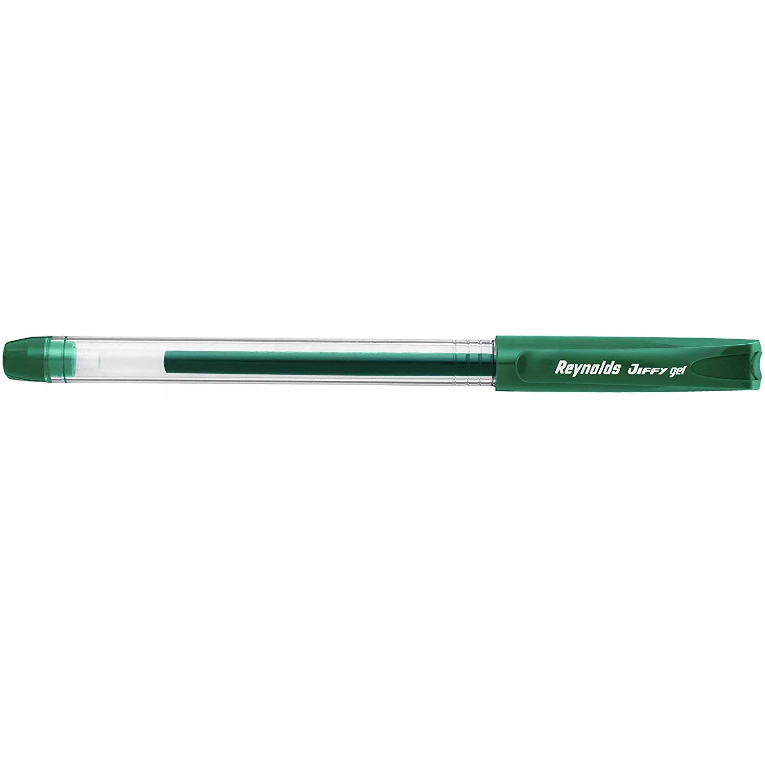 Reynolds Jiffy Gel Pen 0.5 mm Needle Tip Green Ink Plastic Body