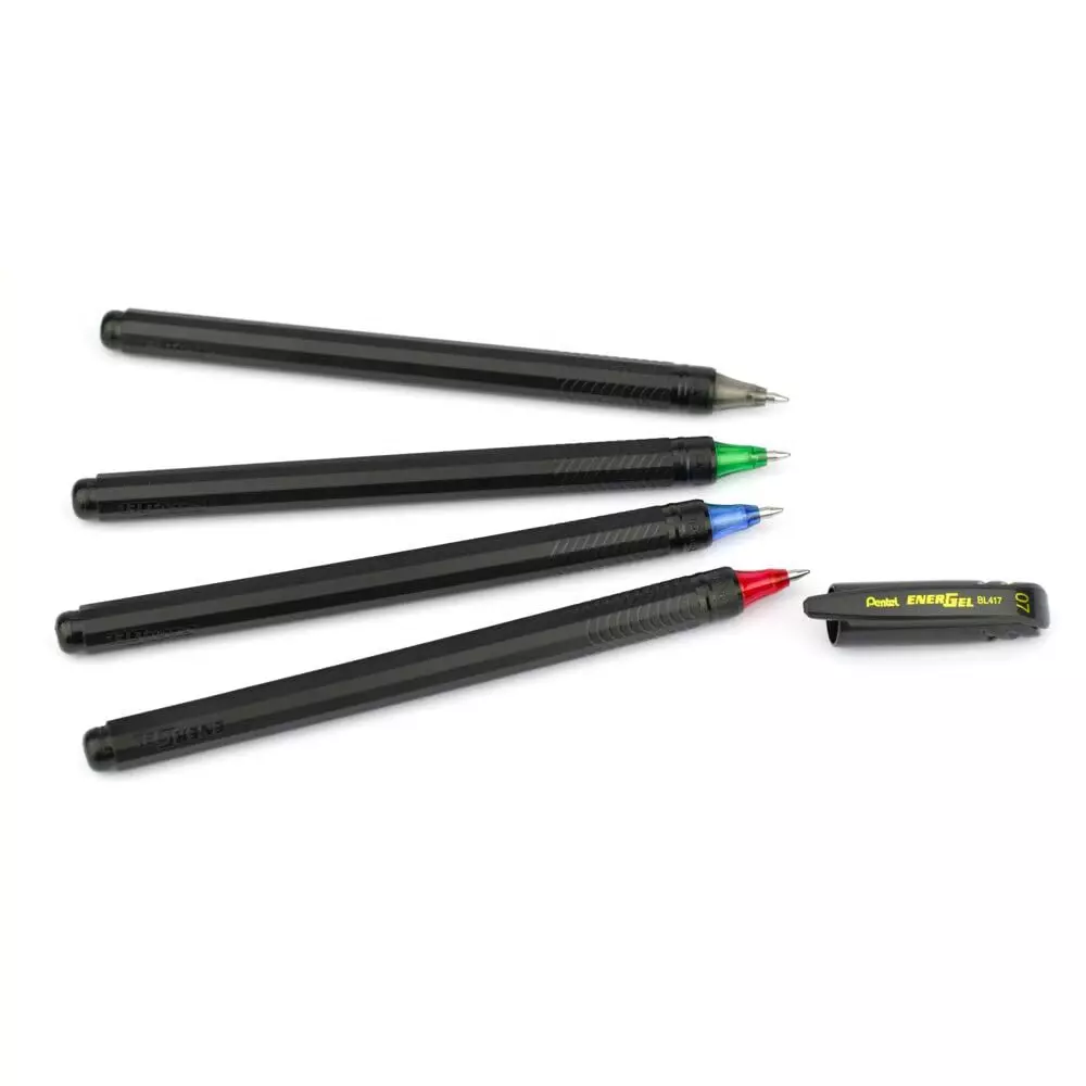 Pentel Energal Gel Pen Assorted Plastic 0.7 mm Tip Size for Home, School & Office Use, BL417 (Pack of 100 Pcs)