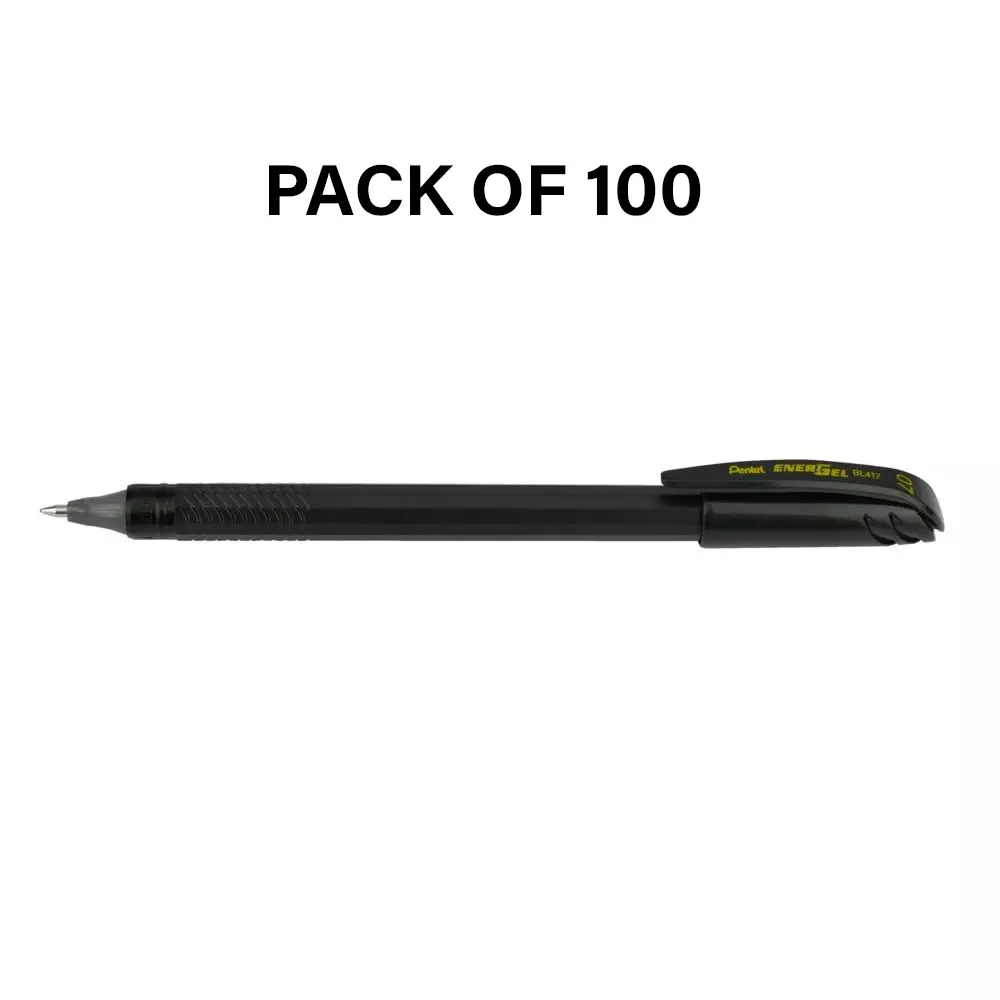 Pentel Energal Gel Pen Assorted Plastic 0.7 mm Tip Size for Home, School & Office Use, BL417 (Pack of 100 Pcs)