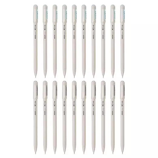 Hauser XO Gel Pen ABS Grey Body with Blue Ink (Pack of 100)