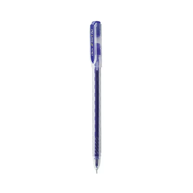 Elkos Glory Gel Pen 0.7 mm Tip Size Blue Ink Color (Pack of 10 Pcs)