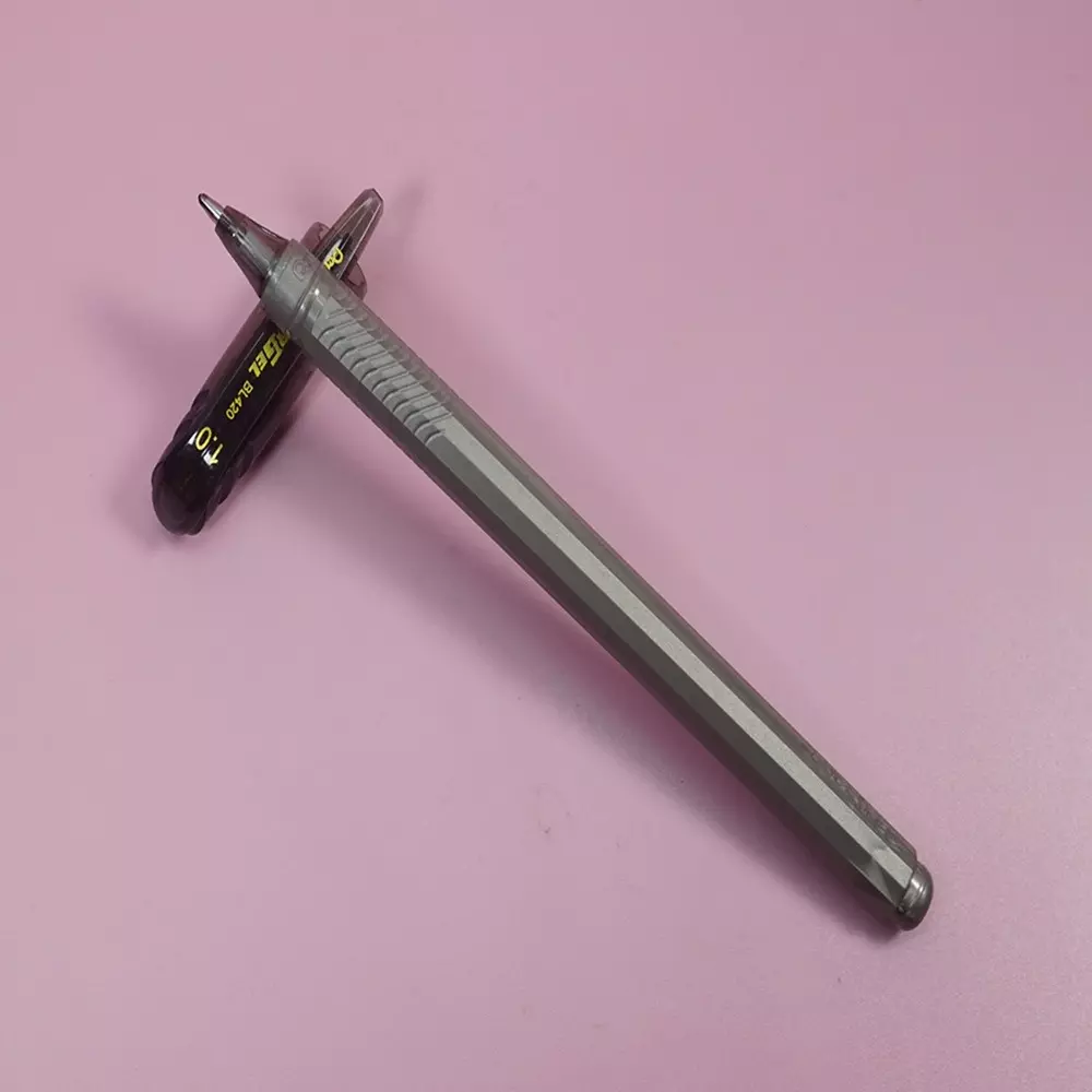 pentel-energel-roller-gel-pen-10-mm-tip-size-refillable-grey-body-black-ink-bl420