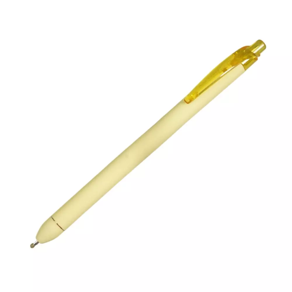 Pentel EnerGel Click Roller Gel Pen 0.7 mm Tip Size Refillable Yellow Body Blue Ink, BL437R3