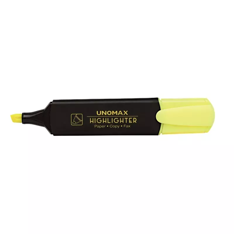 UNOMAX Glow Highlighter Yellow (Pack of 5)