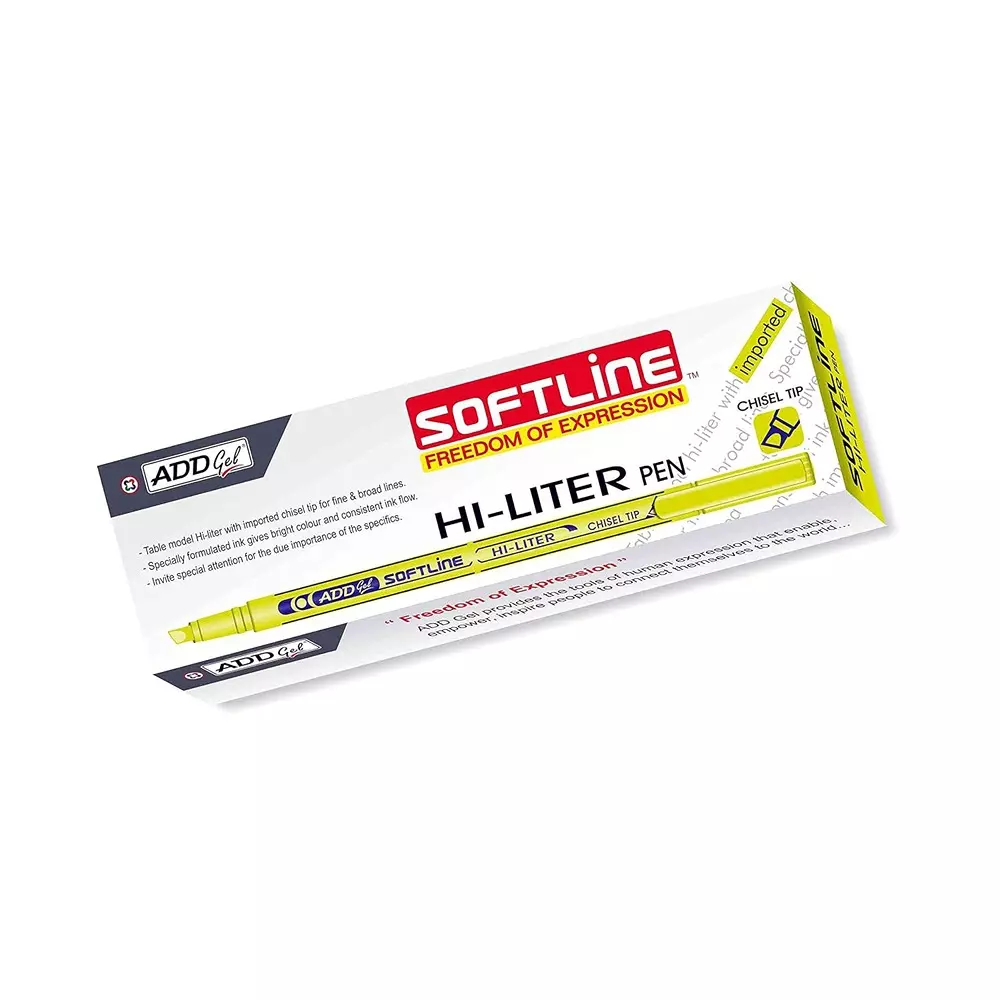 Add Gel Hi-Lighter Pen Yellow Color
