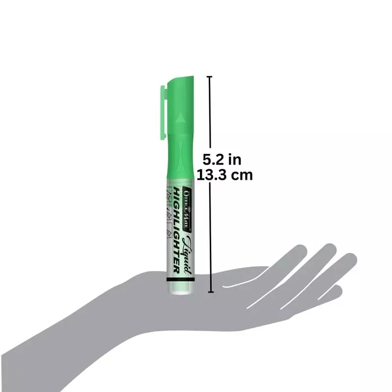 Soni Office Mate 4 Shade Fluorescent Liquid Highlighter Quick Dry Smudge Proof Ink Chisel Tip for School, Office & Home
