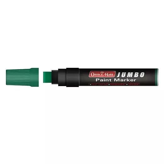Soni Office Mate Jumbo Paint Marker 15 mm Chisel Tip Oil-Based, Non-Toxic for Murals, Signage & Large Art, Green