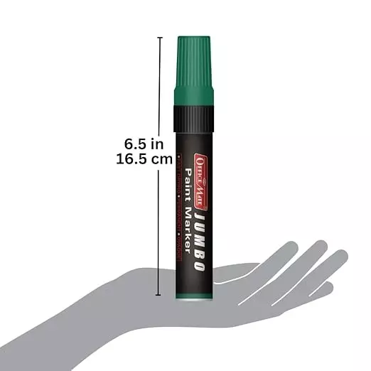 Soni Office Mate Jumbo Paint Marker 15 mm Chisel Tip Oil-Based, Non-Toxic for Murals, Signage & Large Art, Green