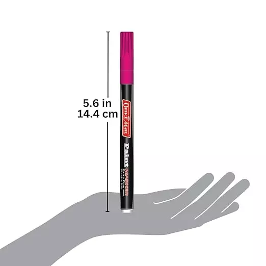 Soni Office Mate Jumbo Paint marker 15 mm Fine Tip Water Resistant, Long-Lasting Oil-Based Ink for Posters, Outdoor Art & Graffiti, Multicolor (Pack of 6)