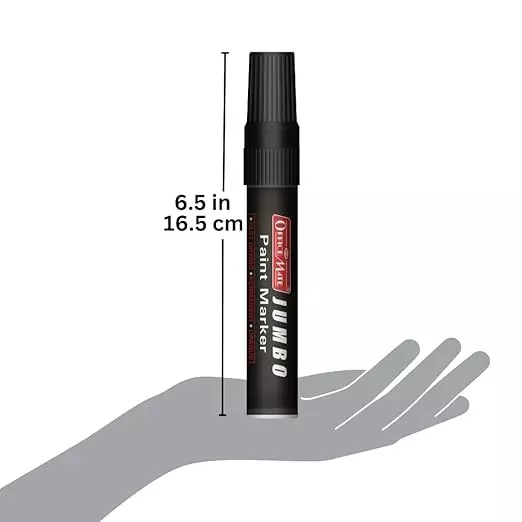 Soni Office Mate Jumbo Paint Marker 15 mm Chisel Tip Oil-Based, Non-Toxic for Murals, Signage & Large Art, Black