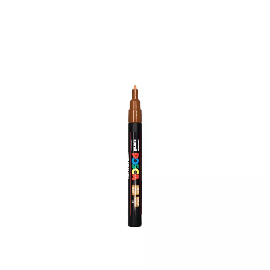 Uni Posca PC-3M 0.9-1.3 mm Fine Tip Brown Ink Water Based Paint Marker (Pack of 6 Pcs)