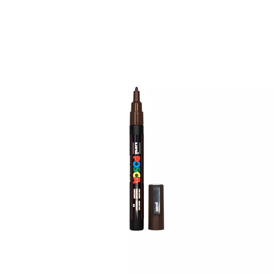 Uni Posca PC-3M 0.9-1.3 mm Fine Tip Dark Brown Ink Water Based Paint Marker (Pack of 6 Pcs)
