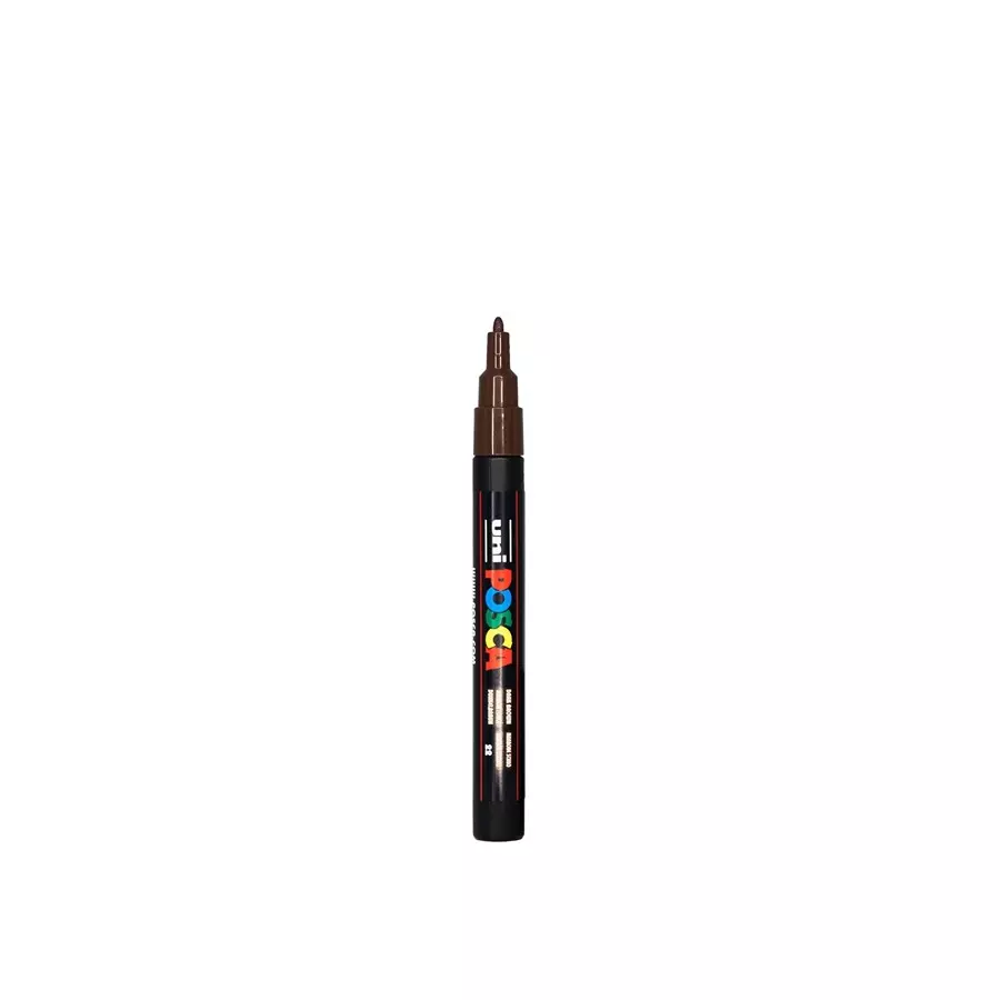 Uni Posca PC-3M 0.9-1.3 mm Fine Tip Dark Brown Ink Water Based Paint Marker (Pack of 6 Pcs)
