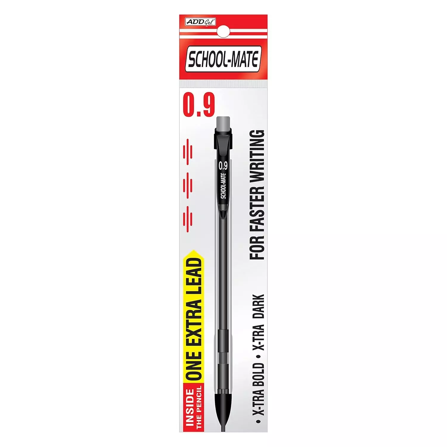 Add Gel School-Mate 0.9 mm Mechanical Pencil (Black)