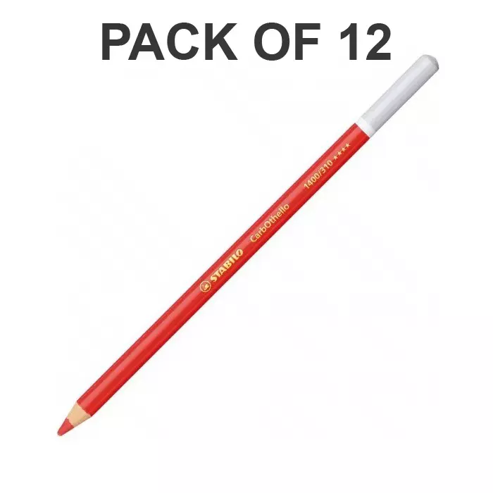 Stabilo CarbOthello Chalk-Pastel Pencil 4.4 mm Lead Diameter Carmine Red, 1400/310 (Pack of 12)