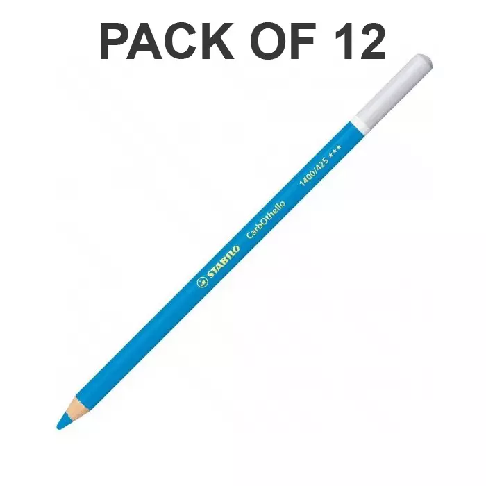 Stabilo CarbOthello Chalk-Pastel Pencil 4.4 mm Lead Diameter Cobalt Blue, 1400/425 (Pack of 12)