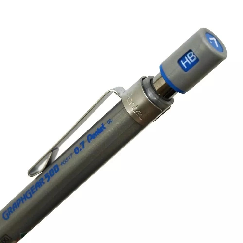 Pentel Mechanical Drafting Pencil Black Ink Color 0.7 mm Tip Size Metal for Home, School & Office Use, PG517