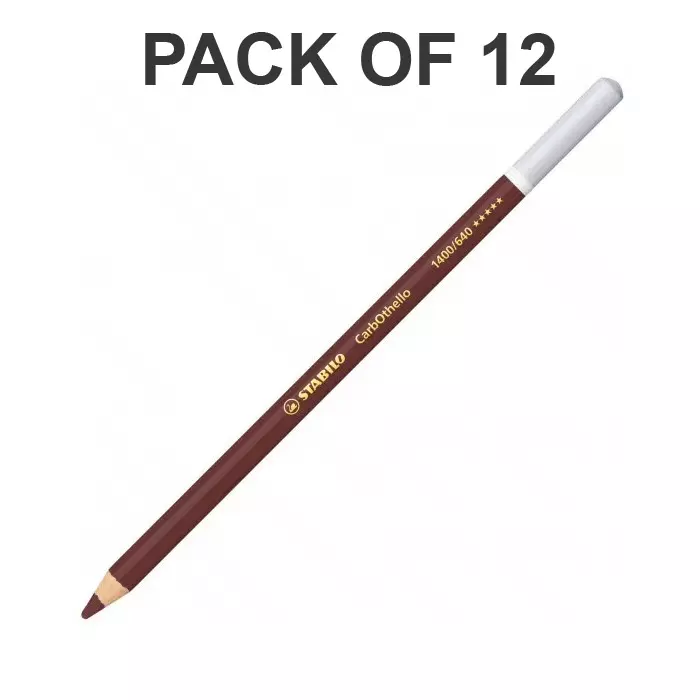 Stabilo CarbOthello Chalk-Pastel Pencil 4.4 mm Lead Diameter Caput Mortuum Violet, 1400/640 (Pack of 12)