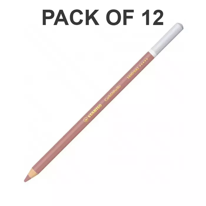 Stabilo CarbOthello Chalk-Pastel Pencil 4.4 mm Lead Diameter Caput Mortuum Violet Light, 1400/642 (Pack of 12)