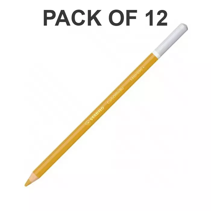 Stabilo CarbOthello Chalk-Pastel Pencil 4.4 mm Lead Diameter Golden Ochre, 1400/690 (Pack of 12)