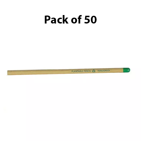 Bamboo Haat Brown Paper Seed Pencil for Home, Office & Schools, BH_BP_SPCL (Pack of 50 Pcs)