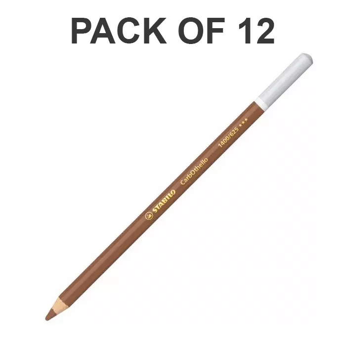 Stabilo CarbOthello Chalk-Pastel Pencil 4.4 mm Lead Diameter Burnt Umber, 1400/625 (Pack of 12)