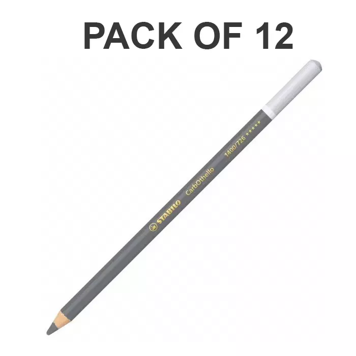 Stabilo CarbOthello Chalk-Pastel Pencil 4.4 mm Lead Diameter Cold Grey 4, 1400/726 (Pack of 12)