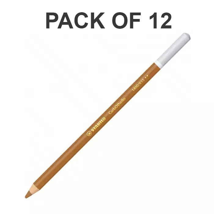 Stabilo CarbOthello Chalk-Pastel Pencil 4.4 mm Lead Diameter Dark Ochre, 1400/615 (Pack of 12)