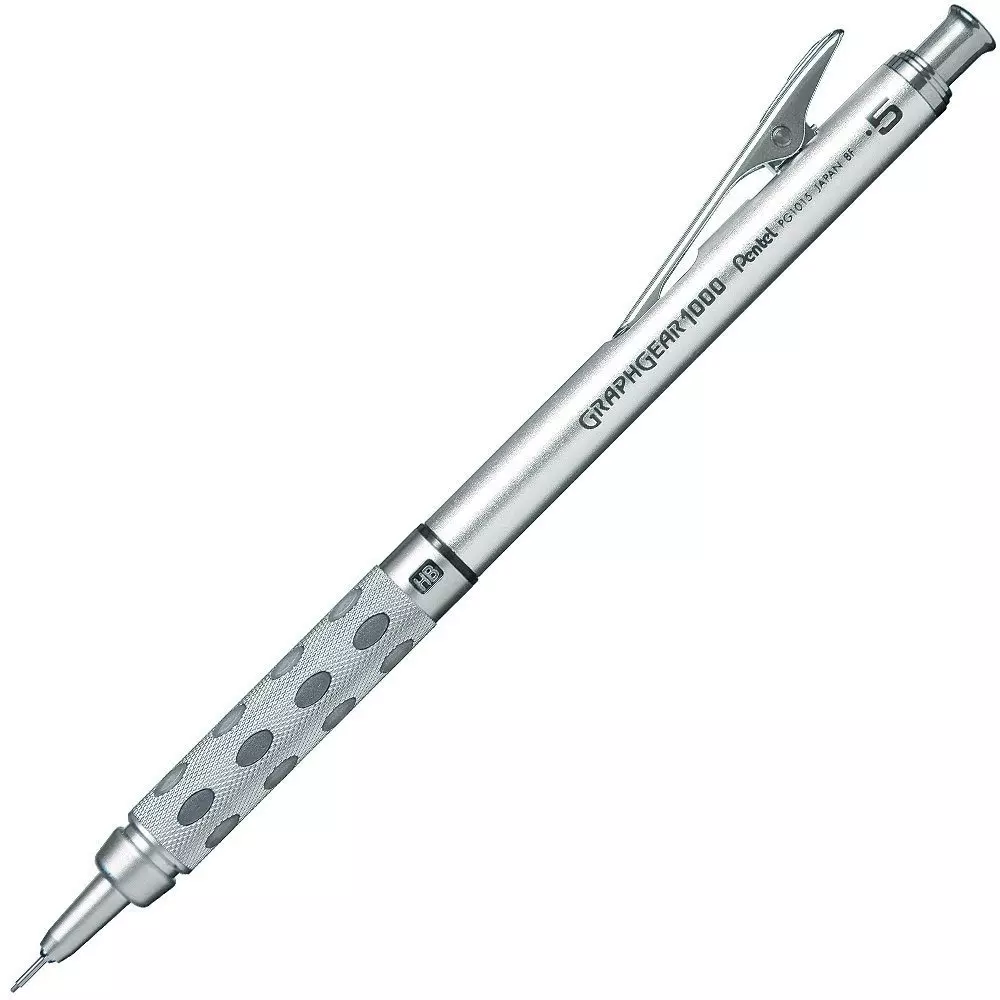 Pentel Graphgear Mechanical Drafting Pencil Black Ink Color  0.5 mm Tip Size Metal for Home, School & Office Use, PG1015