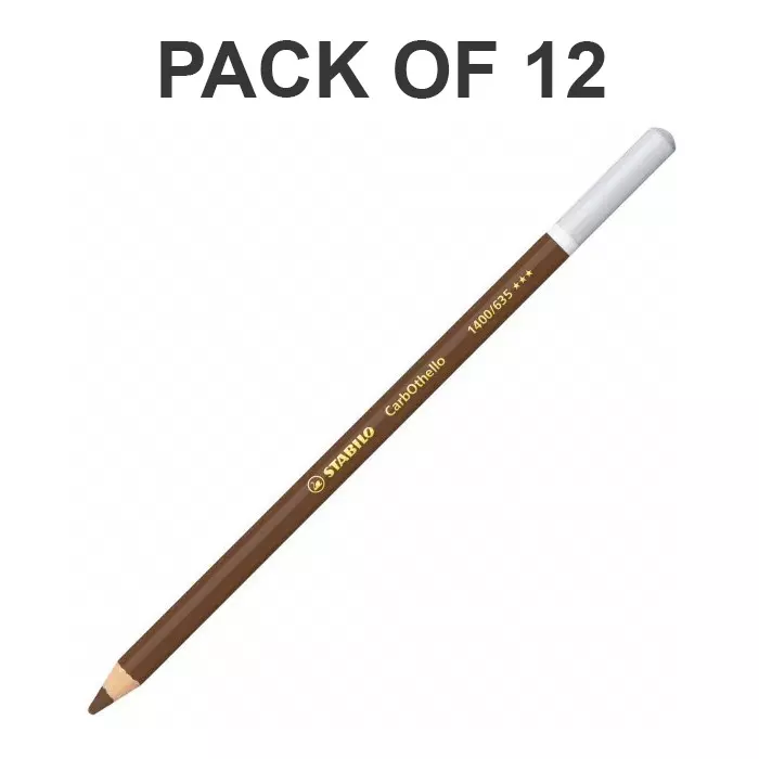Stabilo CarbOthello Chalk-Pastel Pencil 4.4 mm Lead Diameter Bister, 1400/635 (Pack of 12)