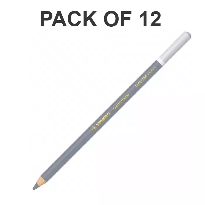 Stabilo CarbOthello Chalk-Pastel Pencil 4.4 mm Lead Diameter Cold Grey 3, 1400/724 (Pack of 12)