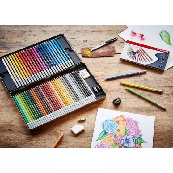 Stabilo CarbOthello Chalk-Pastel Pencil 4.4 mm Lead Diameter Warm Grey 4, 1400/706 (Pack of 12)