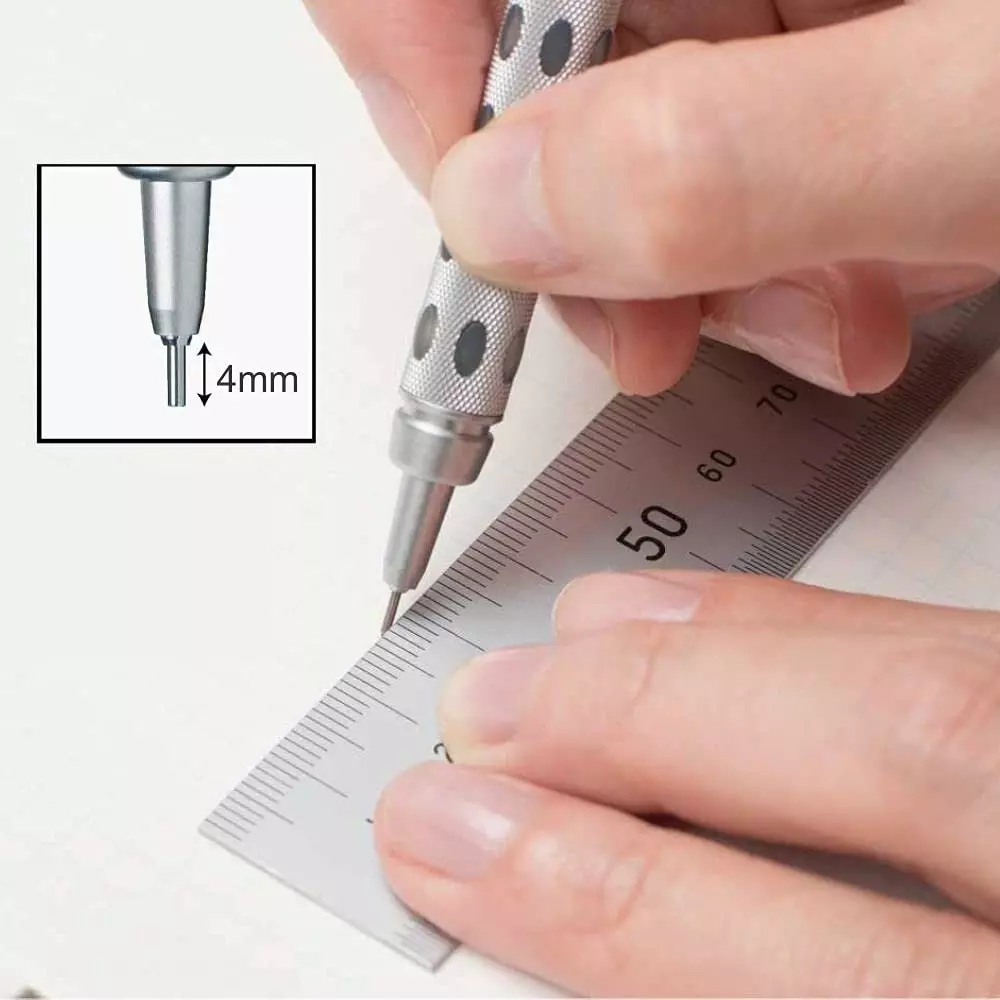 Pentel Graphgear Mechanical Drafting Pencil Black Ink Color 0.3 mm Tip Size Metal for Home, School & Office Use, PG1013