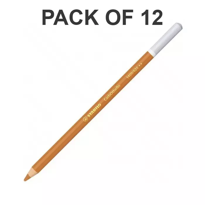 Stabilo CarbOthello Chalk-Pastel Pencil 4.4 mm Lead Diameter Burnt Ochre, 1400/620 (Pack of 12)