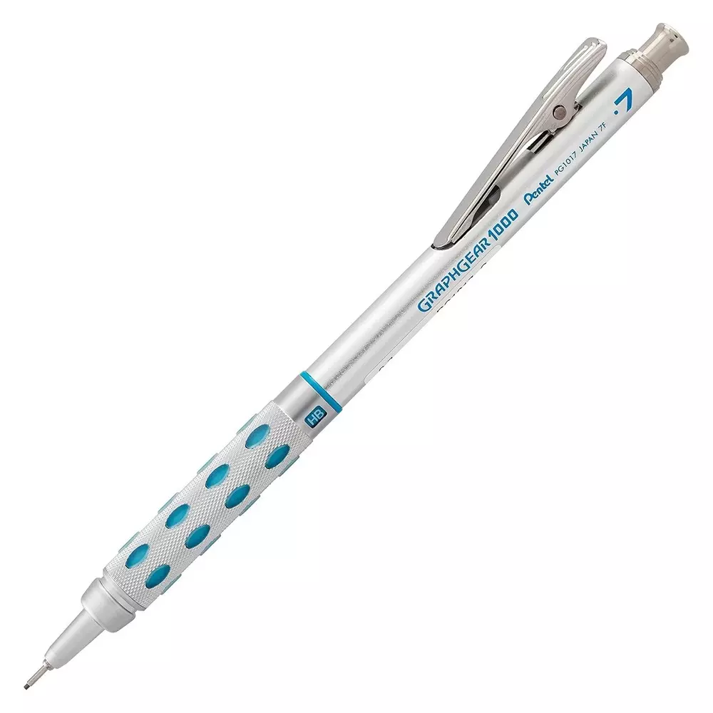 Pentel Graphgear Mechanical Drafting Pencil Black Ink Color 0.7 mm Tip Size Metal for Home, School & Office Use, PG1017