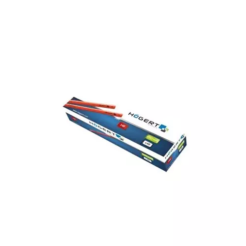 hogert-technik-carpenters-pencil-hb-flat-shape-red-color-and-240-mm-length-ht3b770