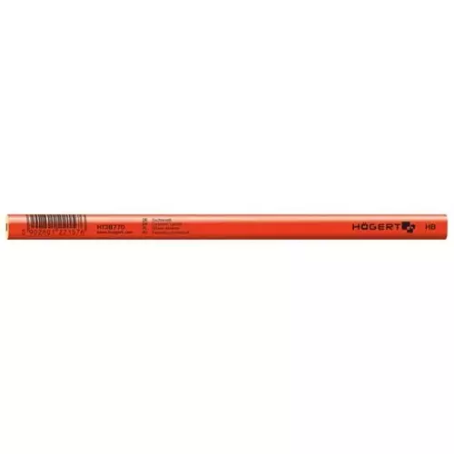 hogert-technik-carpenters-pencil-hb-flat-shape-red-color-and-240-mm-length-ht3b770